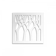 BOSCO - Pannello in PVC traforato - Parasole Colore: bianco, Misura: 48x48 cm