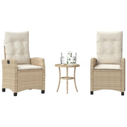Set da Bistrò 3 pz con Cuscini Beige in Polyrattan 365228