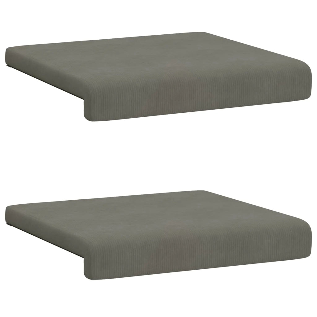 Cuscino per panchina 2 pcs corduroy Grigio Chiaro 42043058