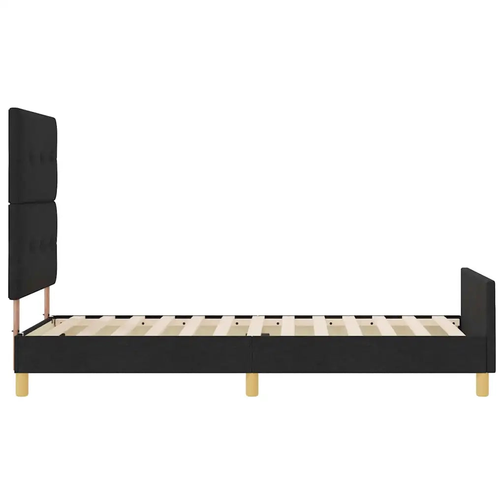 Struttura del letto con testiera Nero 80 x 200 cm Tessuto 3344685