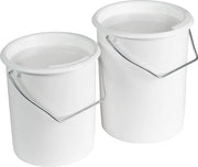 2 Emicemmiti con maniglia e coperchio, contenuto: 2 l e 3 l, plastica, maxi, bianco, E7