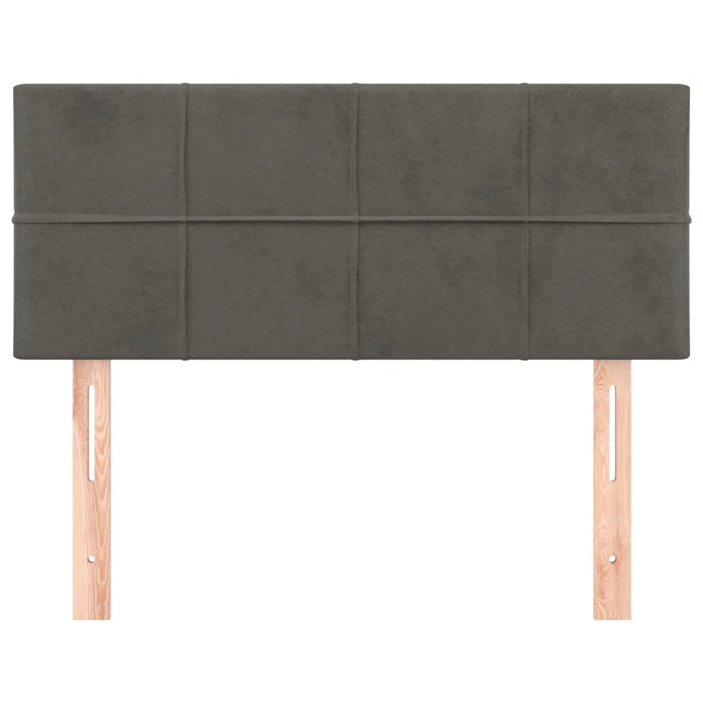 Testiera-Testata Decorativa Grigio Scuro 100x5x78/88 cm in Velluto 939747
