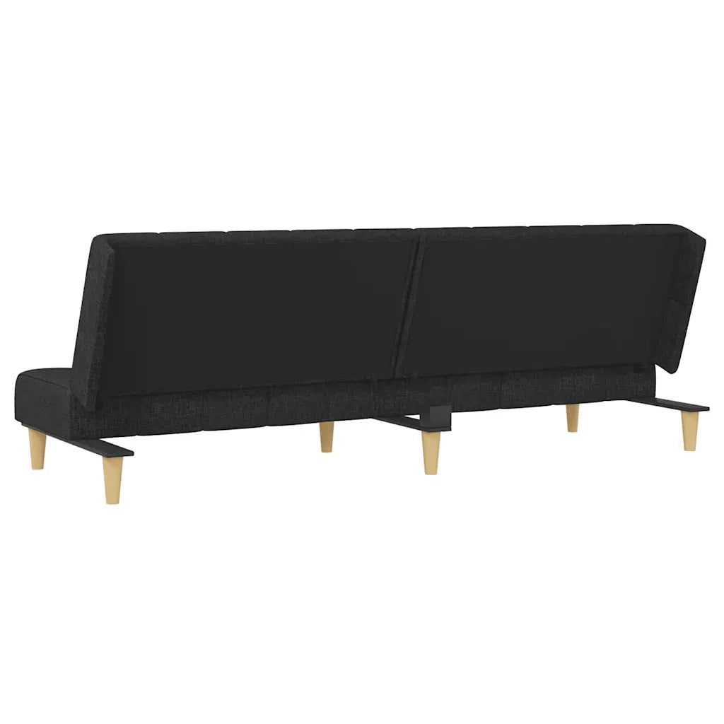 Divano Letto a 2 Posti-Sofa Letto 2 Posti-Daybed Nero in Tessuto 606390