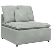 Modulo Centrale Divano Modulare con Cuscini Grigio Chiaro 100cm CFW2751100