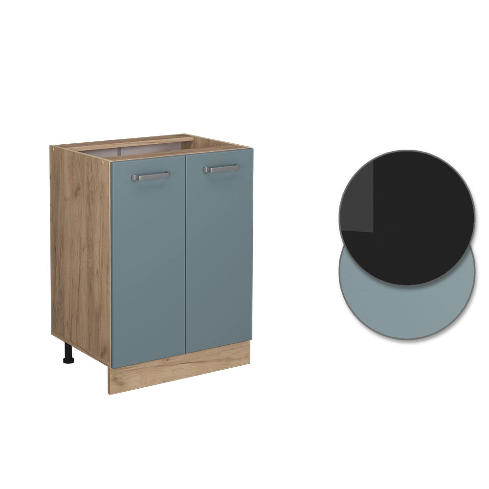 Vicco Mobiletto base cucina Grigio-blu 60 cm PL Marmo