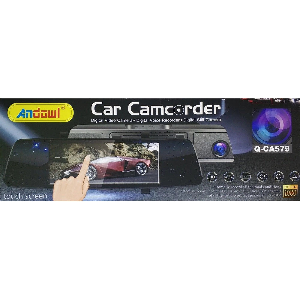 Trade Shop - Videocamera Dash Cam Per Auto 5,5" Touch Screen Specchietto Retrovisore Q-ca579 -