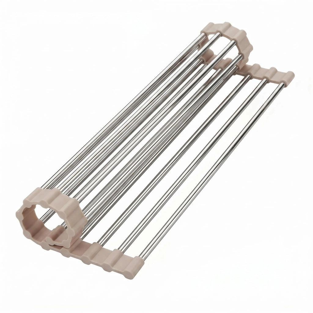 Scolapiatti Arrotolabile Per Lavello Rea P12298b Beige