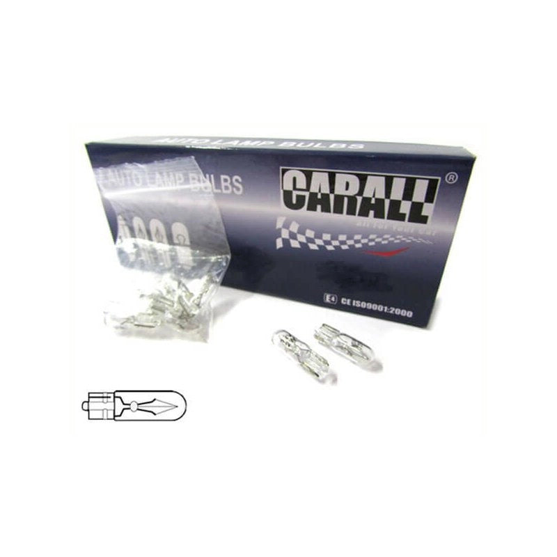10 Lampade Alogene T5 W2W 12V 2W W2x4,6d per Cruscotto Spie e Luci Interne Auto
