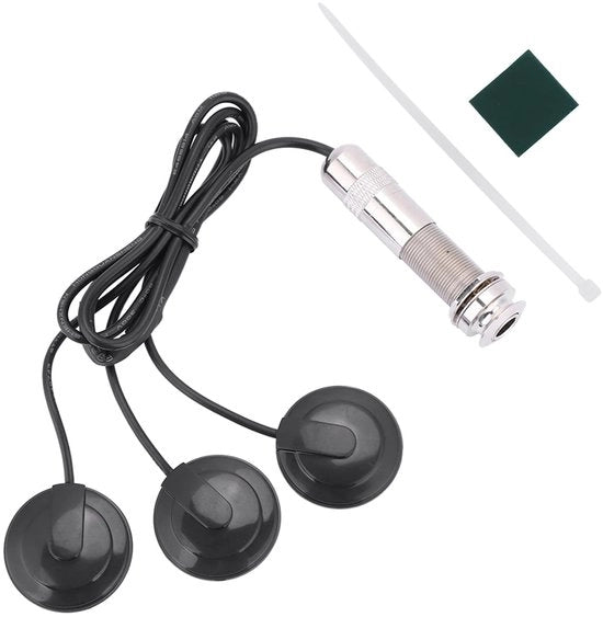 Sensore di Pickup - Piezo - Adatto per Strumenti Acustici - Eliminazione di Rumori Esterni - 3 Sensori - Minimo Danno alla Scatola