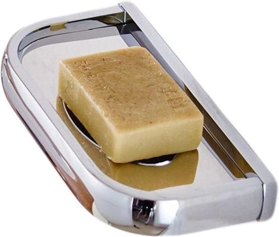 Sostegno per Sapone da Parete in Ottone Solido con Finestra a Cromo