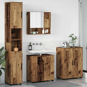 Set di mobili per il bagno con porta 4 pcs Legno vecchio 3393011