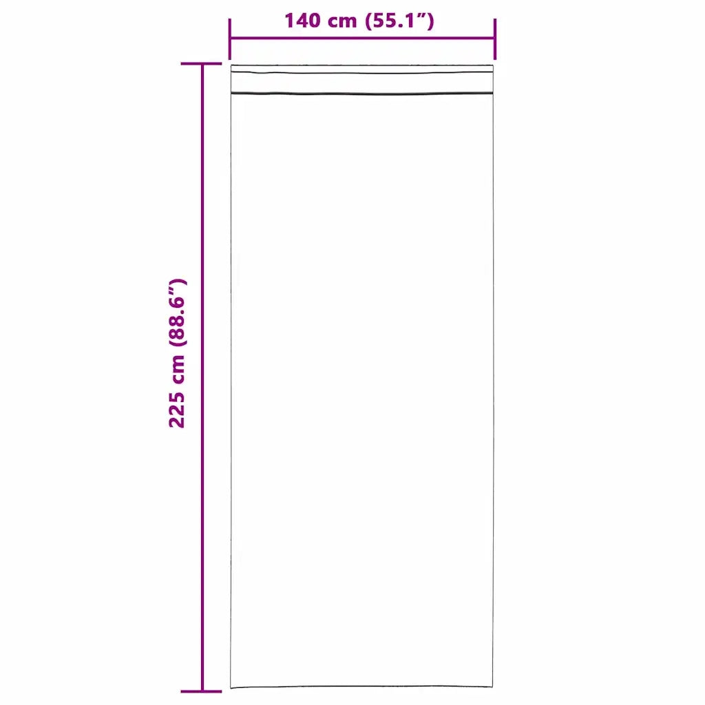 Tenda in Velo con tende 2 pcs Crema 225 x 140 cm Poliestere 4108014