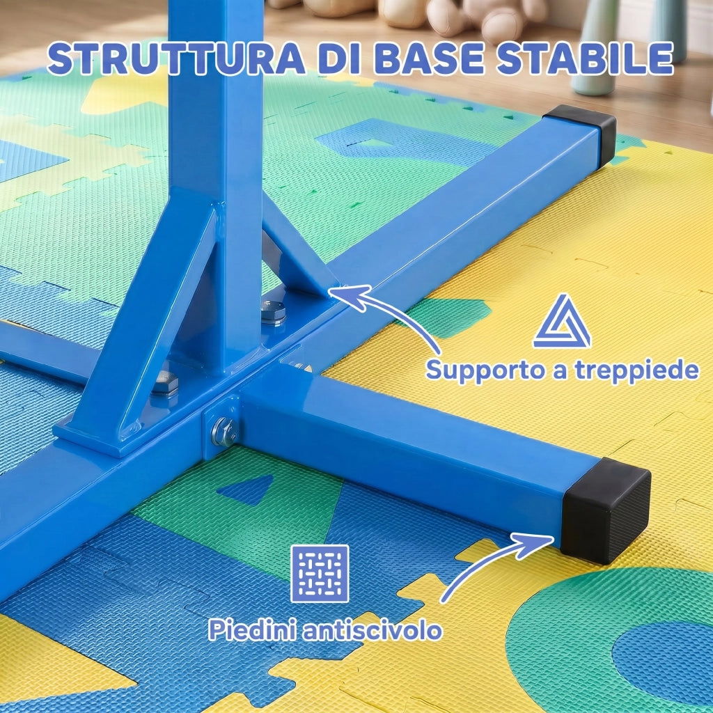 Sbarra Ginnastica Regolabile in Altezza ¨C Xylo ¨C 92-150 cm Blu