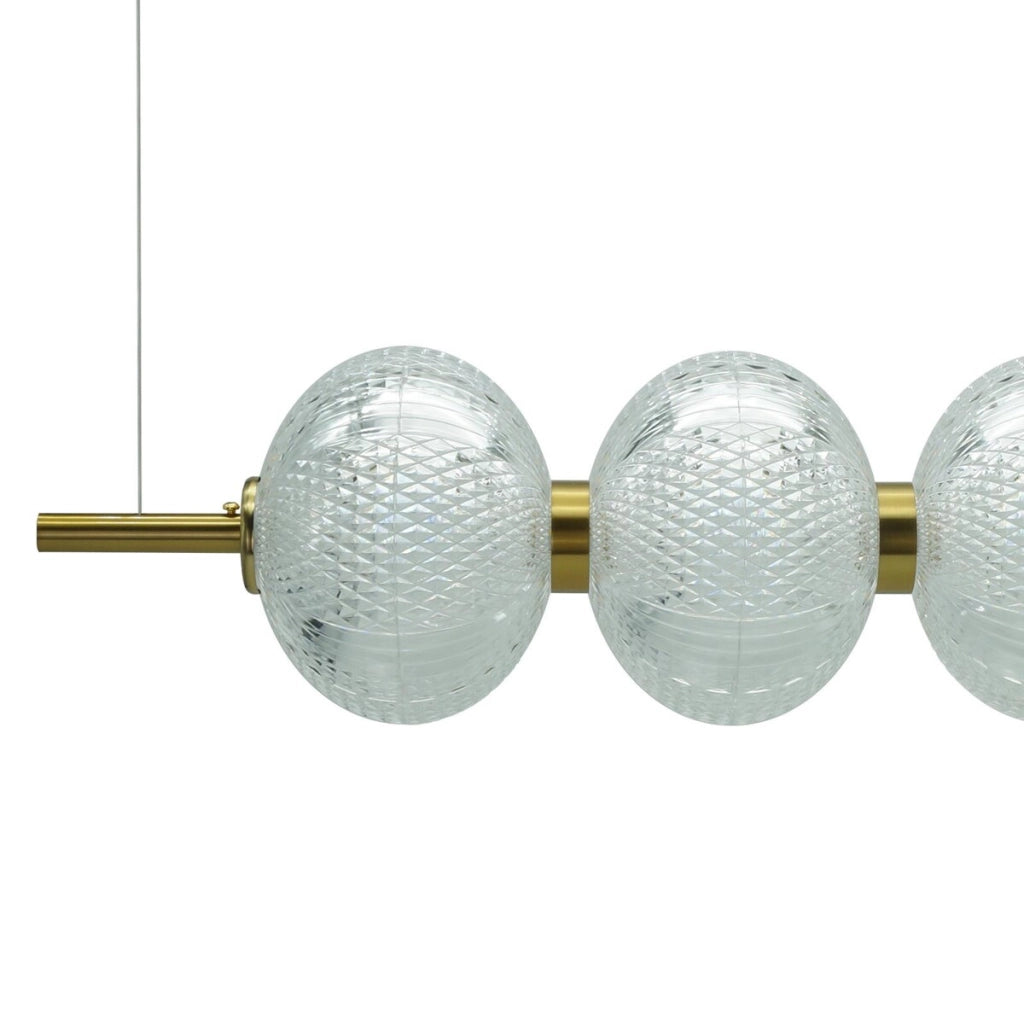Lampada a sospensione LED Amerilla 4 luci oro IdeaLED