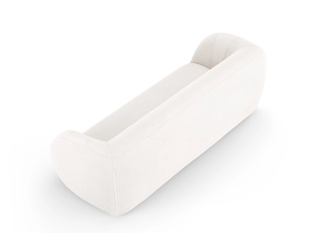Cosmopolitan Design - Divano "Essen" 3 posti in bouclé bianco 
