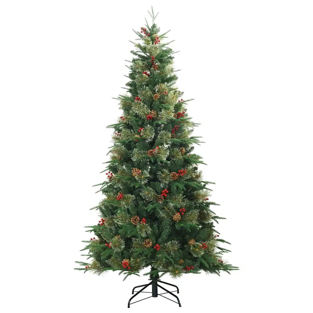 Albero di Natale Artificiale con Rami Pieghevoli Verde 180 cm 42019303