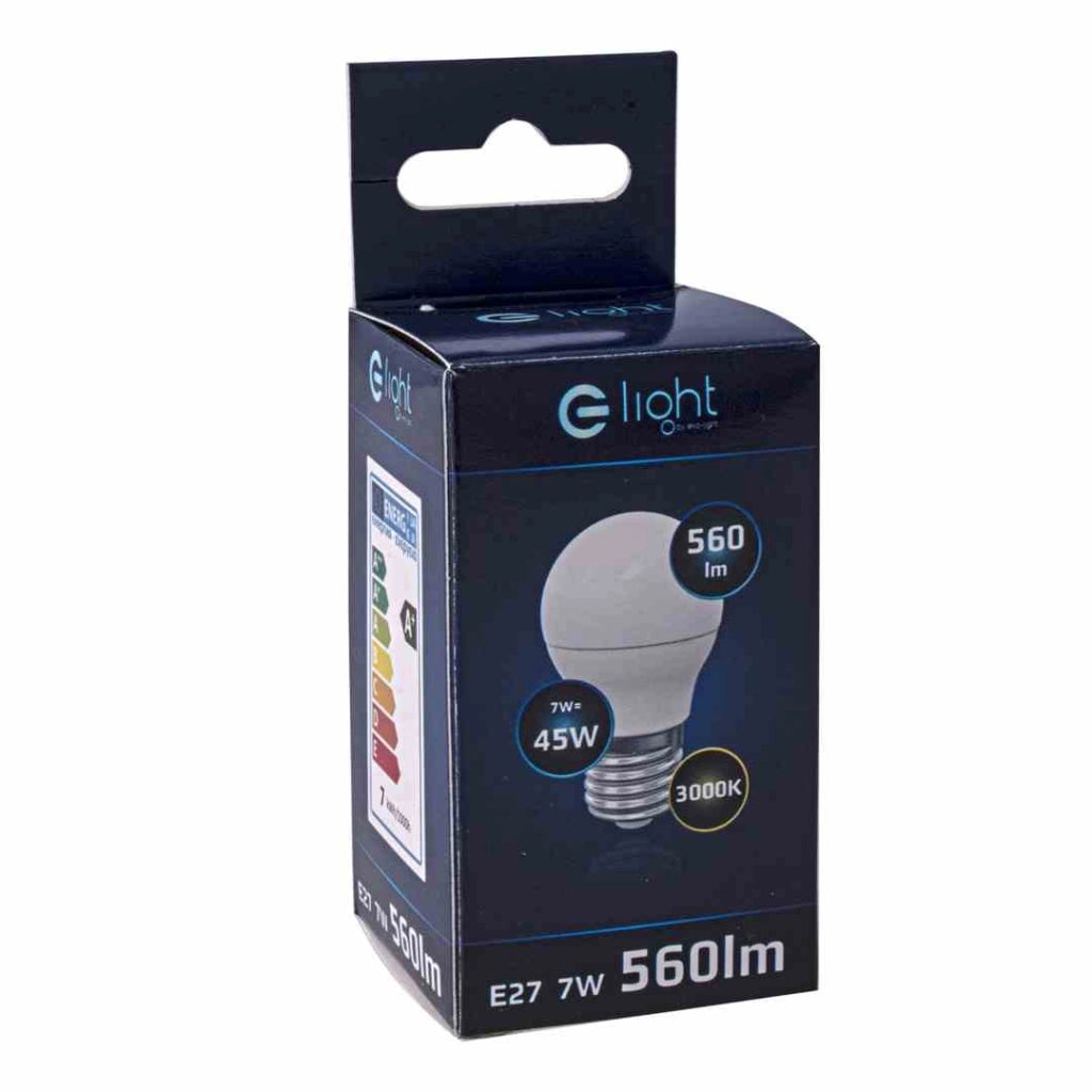 Lampadina LED Eko-Light 7W E27 3000K 560lm Opale Bianca