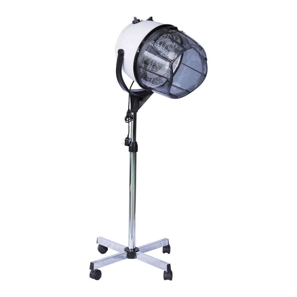 Asciugatore Professionale per Capelli 1180W con Cappa e Ruote ¨C Minimal ¨C Bianco