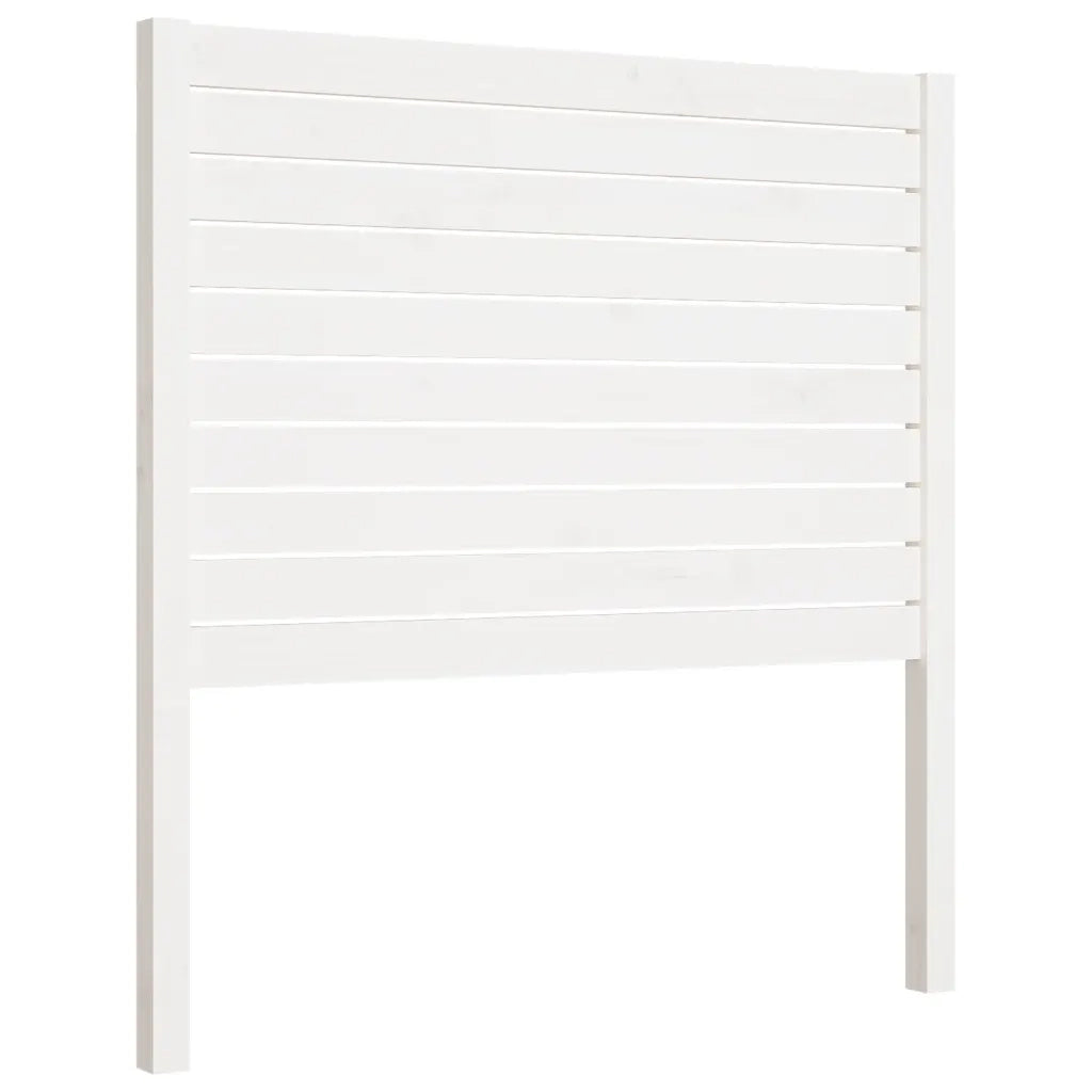 Testiera | Testata per Letto Bianca 81x4x100 cm in Legno Massello di Pino