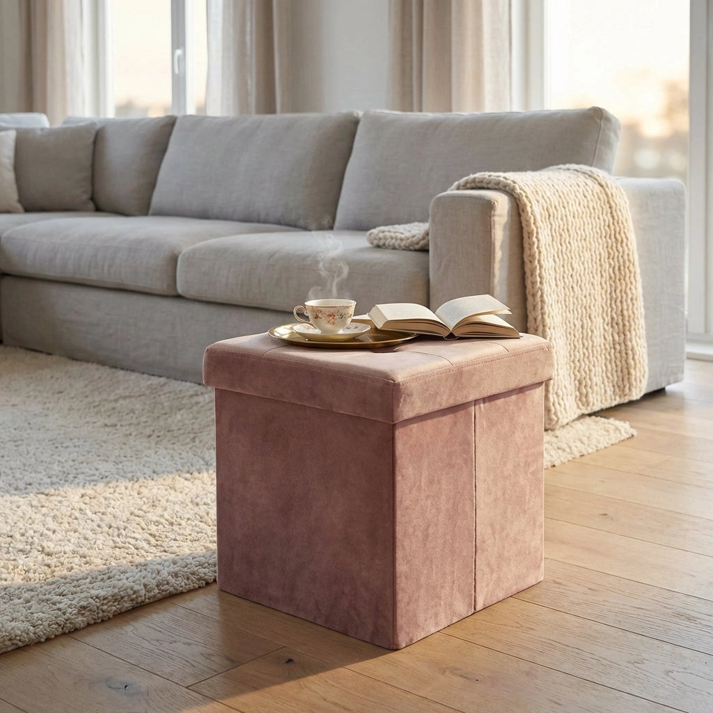 Pouf contenitore in velluto - VELVET