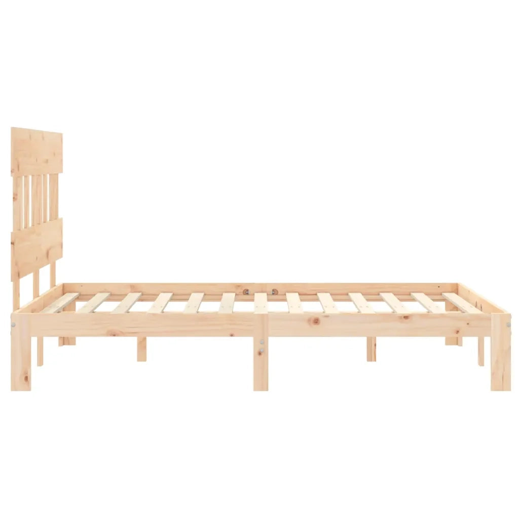 Giroletto con Testiera Small Double-Struttura Letto in Legno Massello 833081