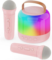 Impianto Karaoke - Macchina Karaoke Portatile Bluetooth Altoparlante con Luce LED & Effetti di Suono Variabili - Per Feste Familiari e Feste per Bambini