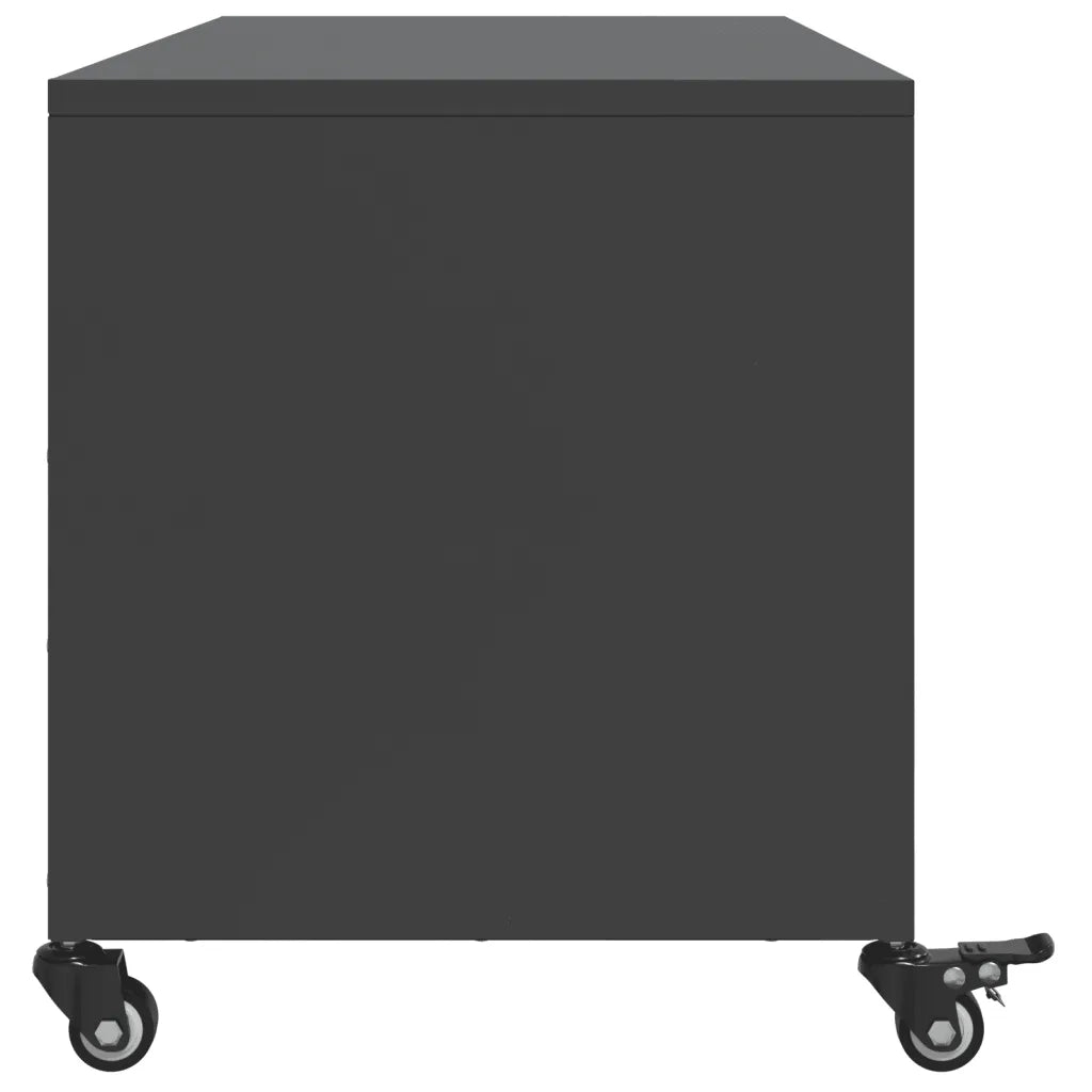 Mobile TV-Credenza per TV-Console TV Nero 100,5x39x43,5 cm in Acciaio 868219