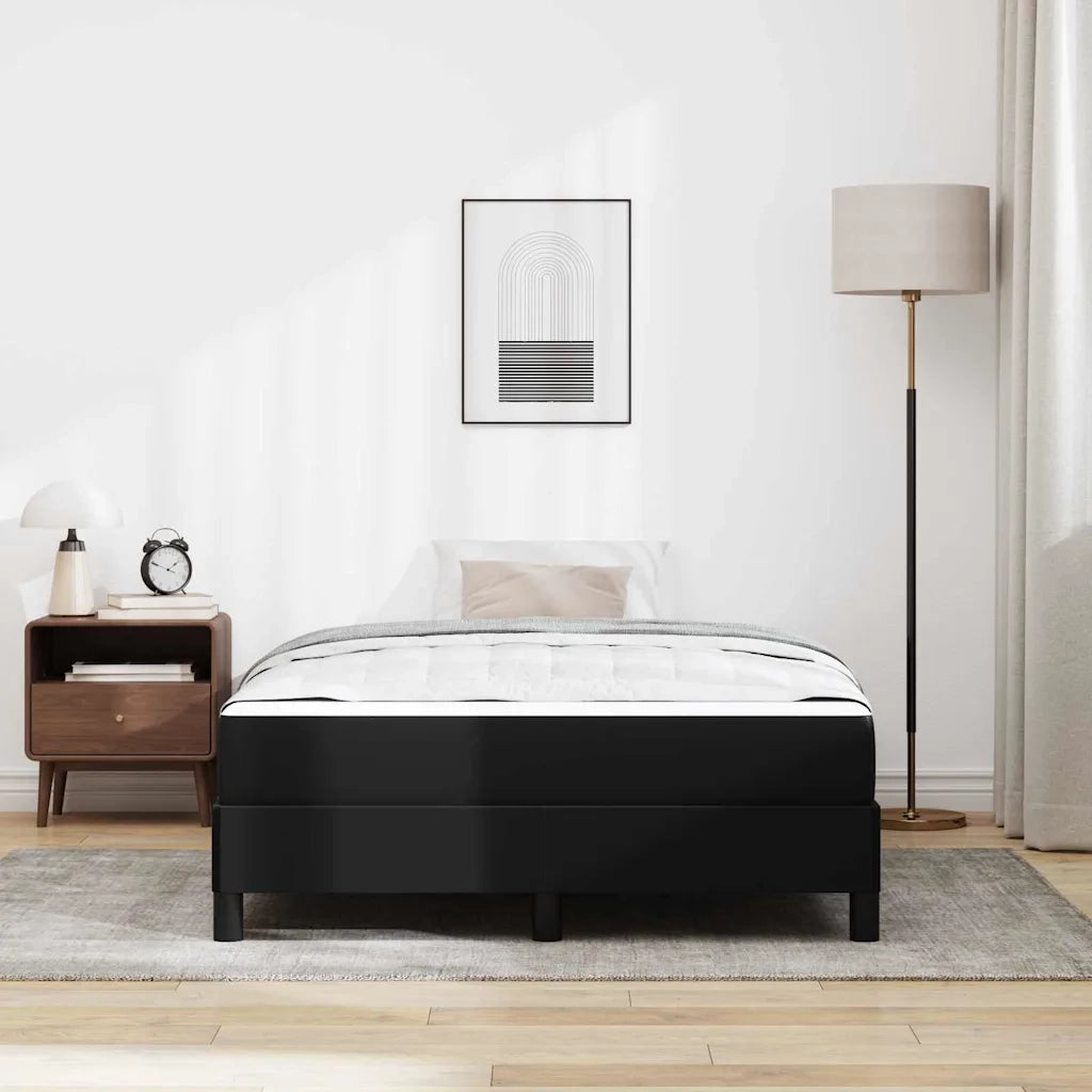 Struttura del letto con materasso Nero 120 x 190 cm Tessuto 3398618
