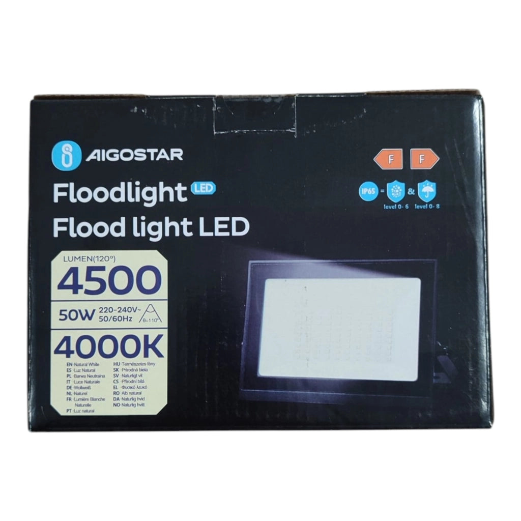 RIFLETTORE FARO LED 50W LUCE CALDA PER ESTERNO E INTERNO
