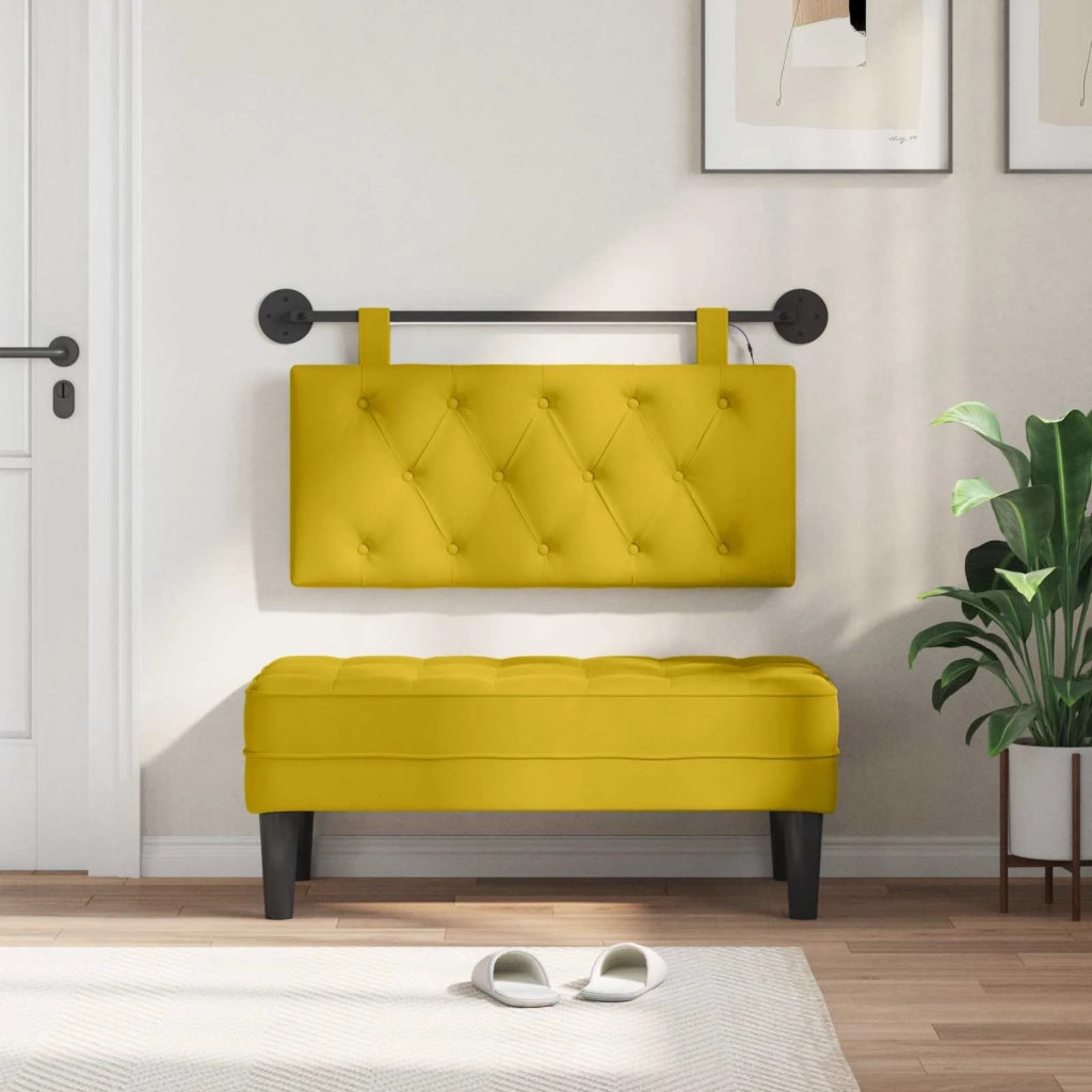 Testiera sospesa Con luce LED Giallo Velluto 3424560