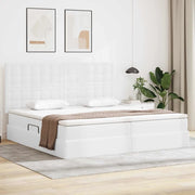 Letto con contenitore e LED con led Bianco Puro 200 x 200 cm