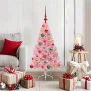 Albero di Natale artificiale con luci integrate Rosa 120 cm PVC 3397058