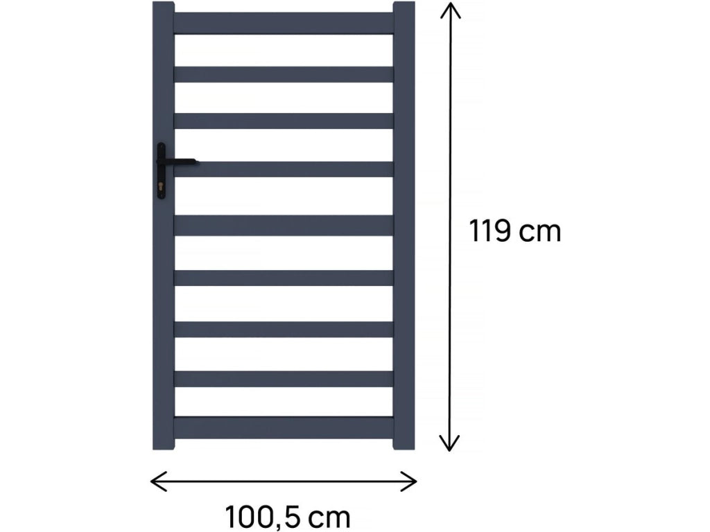 Cancello in alluminio forato "Marius" - 100 x 140 cm - Grigio