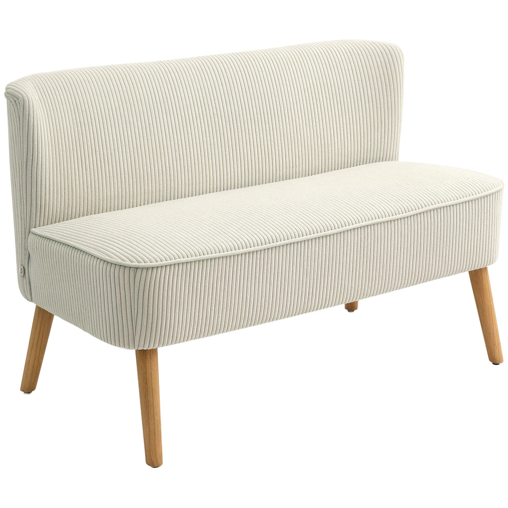 Divanetto 2 Posti ¨C Minimal ¨C Cremewei? Tessuto 117x56.5x77 cm