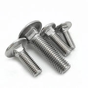 Boutoni a slot 10 pezzi - Acciaio inossidabile - M8 x 25 mm - Quadrato - Capoculatina a cappuccio - Vite a filo completo