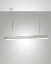 Next Lampada a Sospensione LED 58W 7020 lm 3000K Struttura in Metallo e Policarbonato Colore Bianco, Design Moderno e Regolazione Luminosa