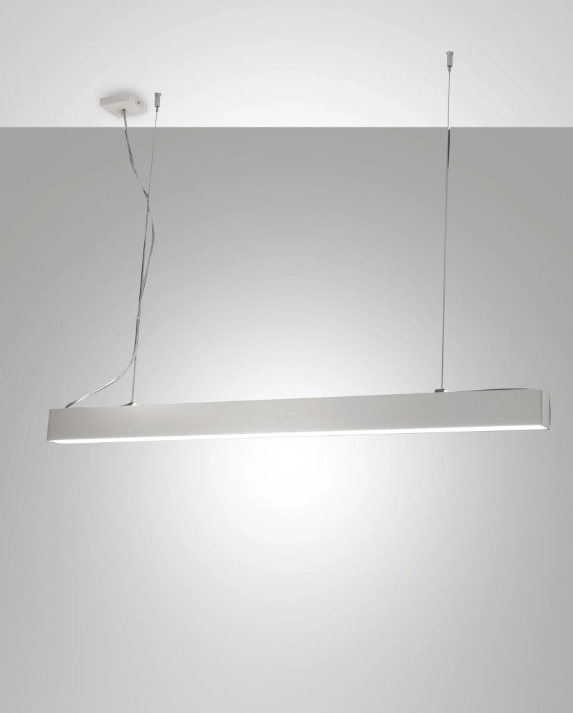 Next Lampada a Sospensione LED 58W 7020 lm 3000K Struttura in Metallo e Policarbonato Colore Bianco, Design Moderno e Regolazione Luminosa