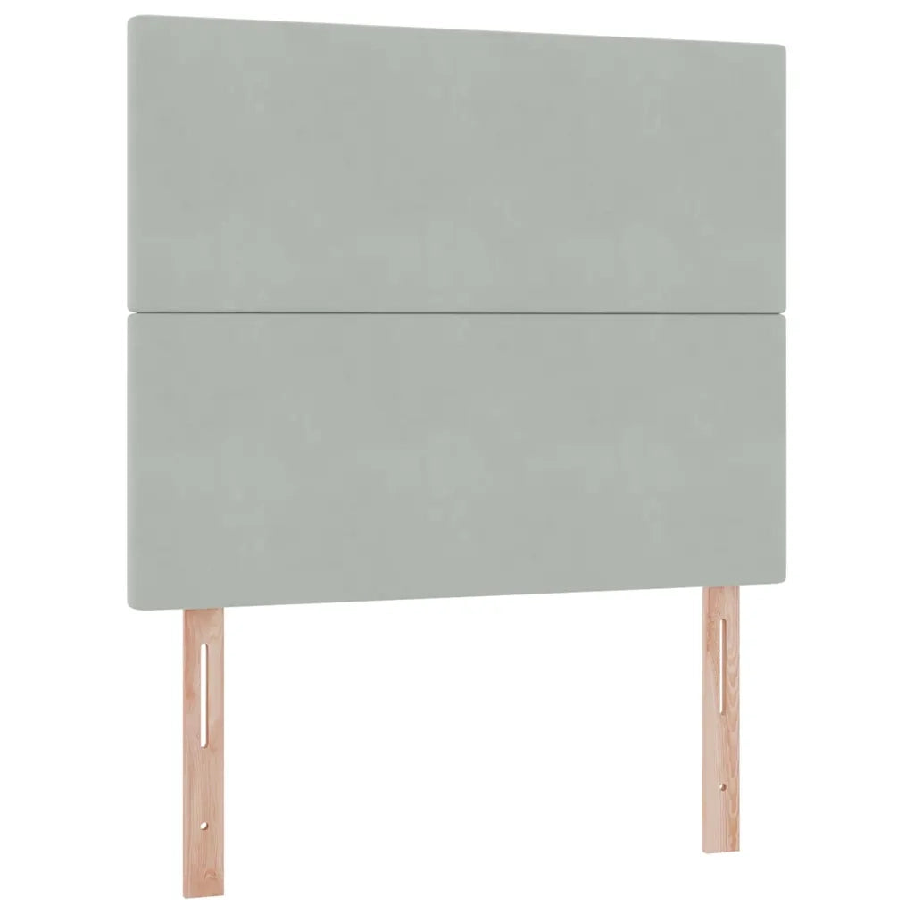 Letto con contenitore e LED Grigio chiaro 120 x 200 cm Velluto 3372597