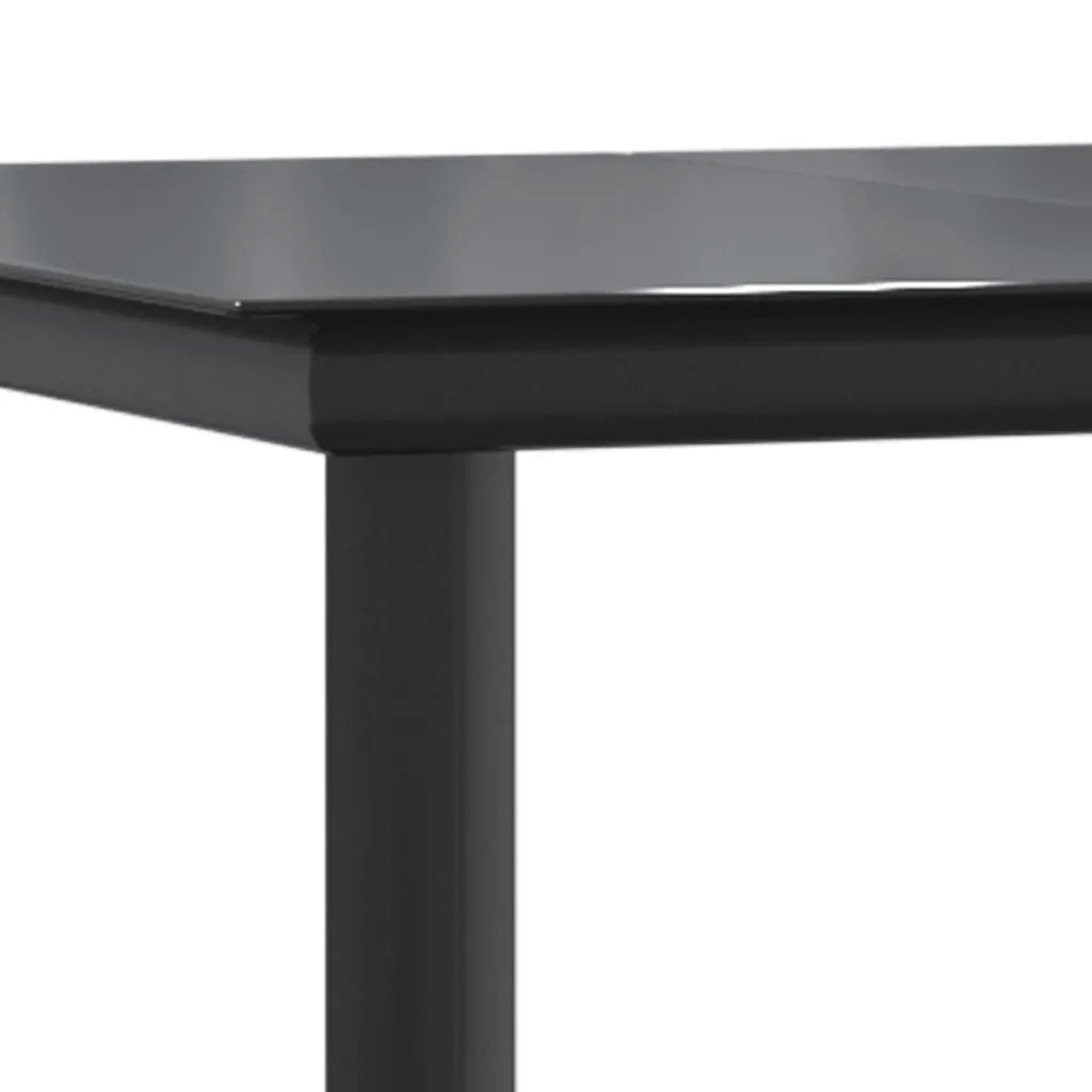 Set da Pranzo da Giardino 9 pz con Cuscini Nero in Polyrattan 3212328