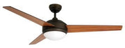 Vam Ventilatore da soffitto bronzo 132 cm luce 2xE27 & Telecomando con Sensore Temperatura