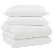 Piumone | Duvet Invernale con cuscino 3 pz Bianco Microfibra
