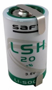 BATTERIA LITIO SAFT LSH20 D 3,6V 13 Ah CON LAMELLE