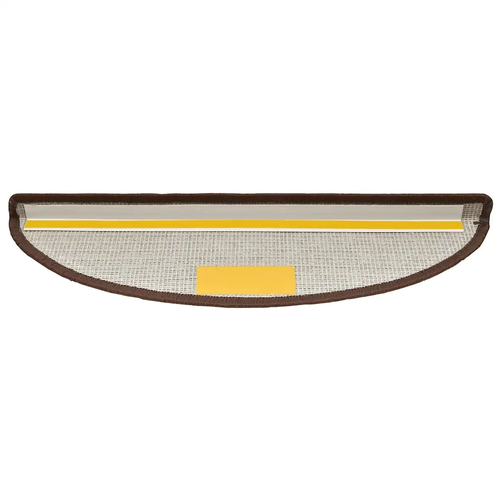 Tappetini per scale 20 pz 56x17x3 cm Marrone caffè Semicircolari 3365785