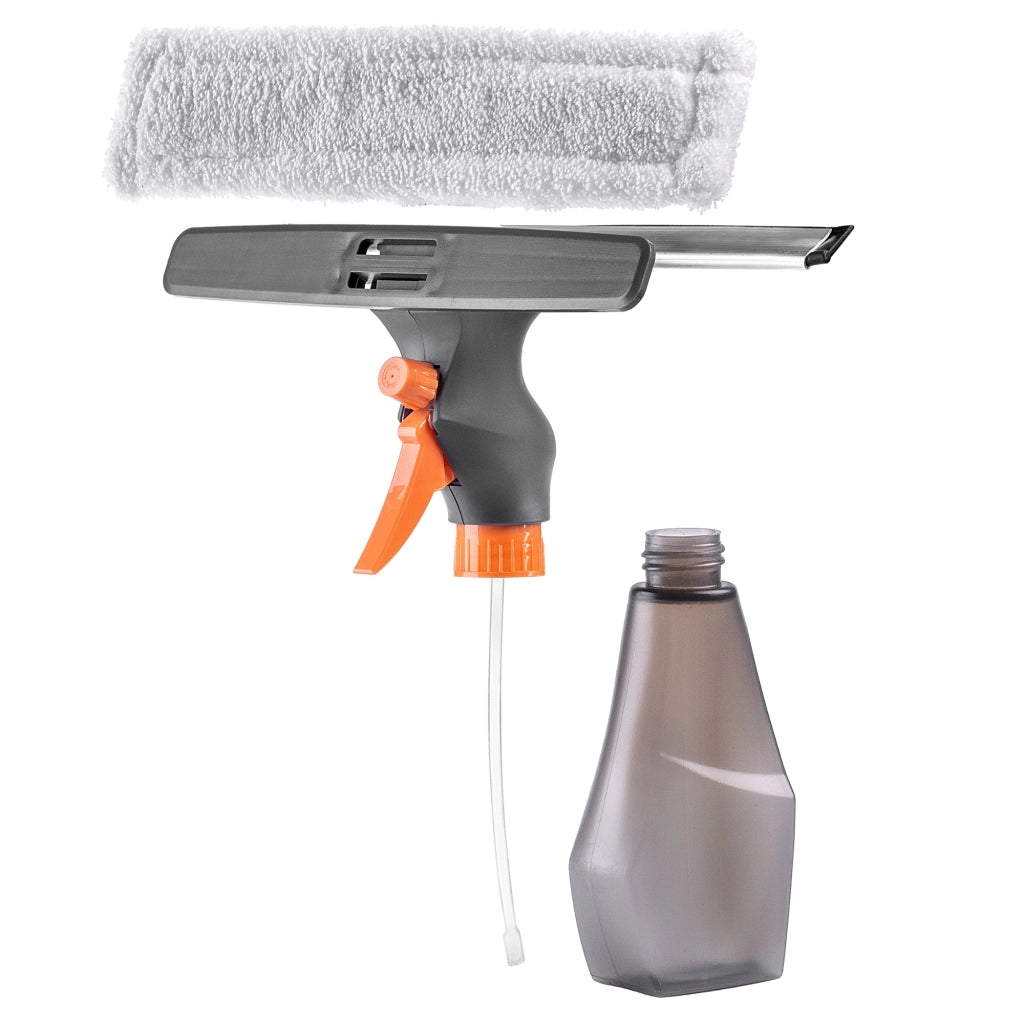 Detergente per vetri e specchi KADAX, spray detergente con inserto in microfibra, detergente spray