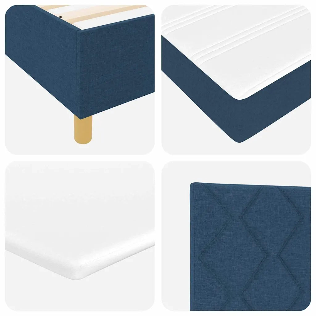 Letto a molle con testiera Blu 180 x 200 cm Tessuto 3339720
