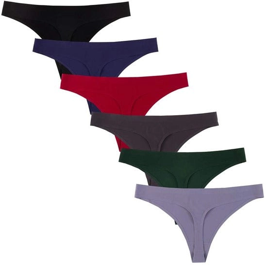 Stringa da Intimo Donna - 6 Pezzi - Senza Nodo - Sotto la Sottoveste - Stringa Comoda - Lavorazione a Maglia - Materiale Cotone