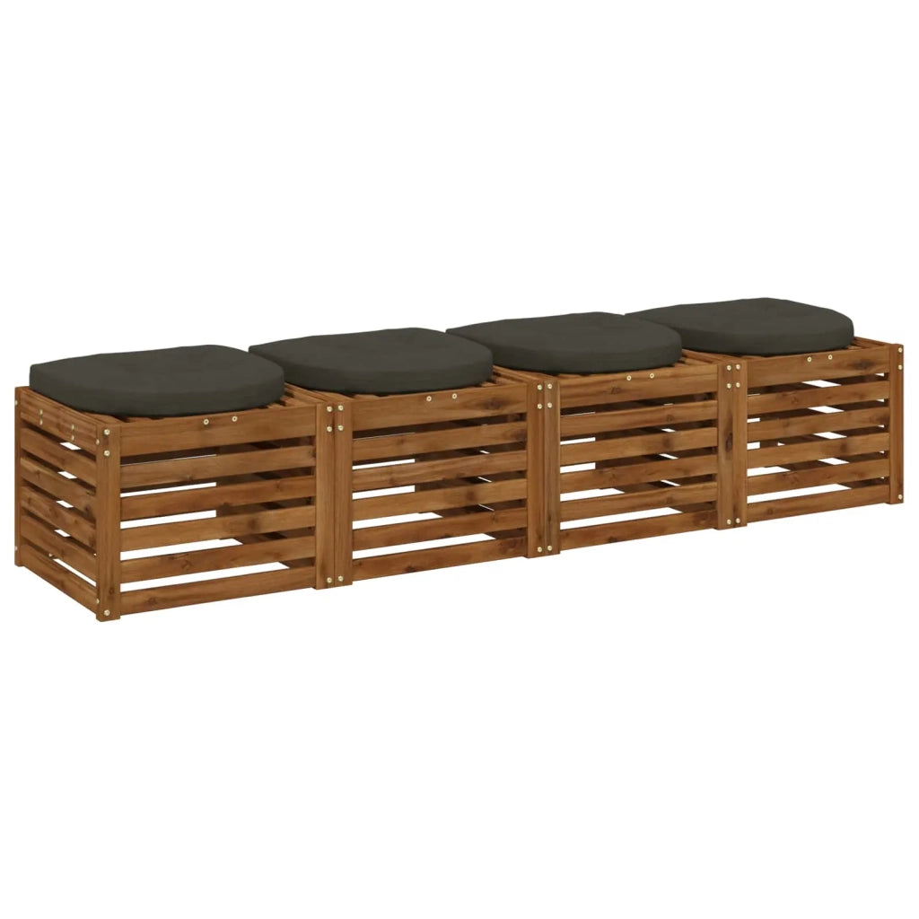 Cuscini per Sedia in 4 Pezzi 4 pz 100% Poliestere Antracite 945319