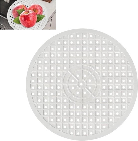 Mat con Disegno Antiscivolo per Vaschetta con Fuga Rapida per Cucina e Cucchiaini