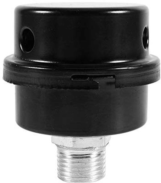 Filtro di Raffreddamento per Compressori - 1/2 Pollici di Connettore Flessibile - Riduce il Rumore del Compressore - Nero in Acciaio - Filtro dell'Aria per Compressori