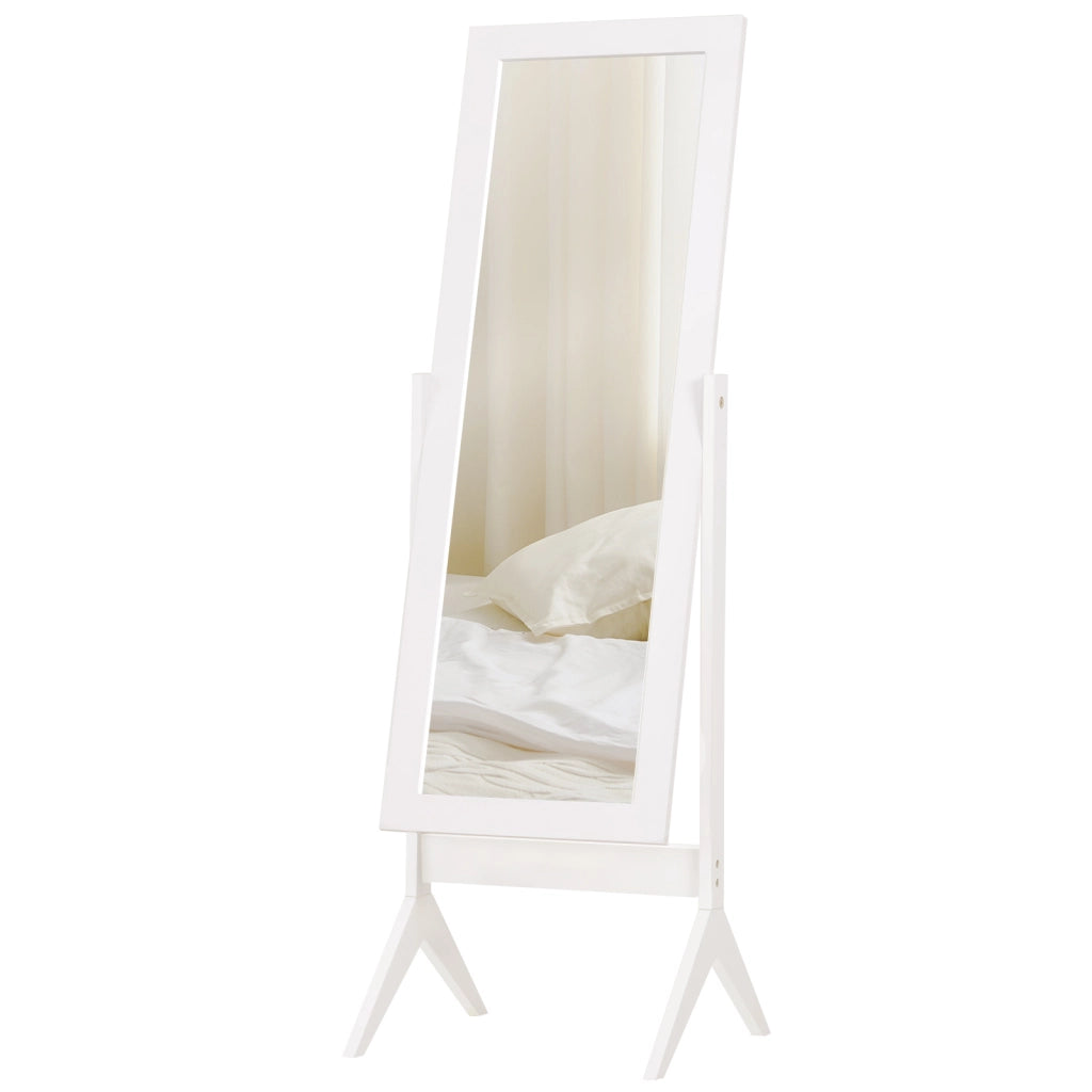 Specchio da Terra Regolabile ¨C Minimal ¨C Bianco 47x46x148 cm